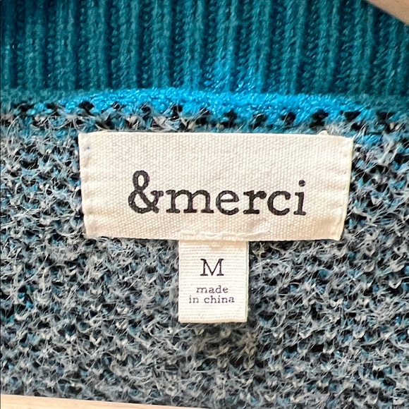 Cheetah Blue Sweater - Picture 2 of 3